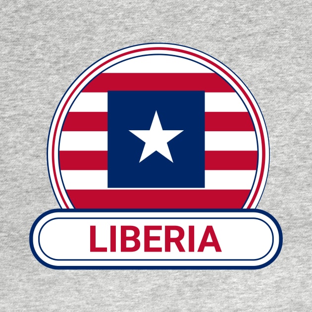 Liberia Country Badge - Liberia Flag by Yesteeyear